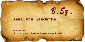 Baszista Szederke névjegykártya